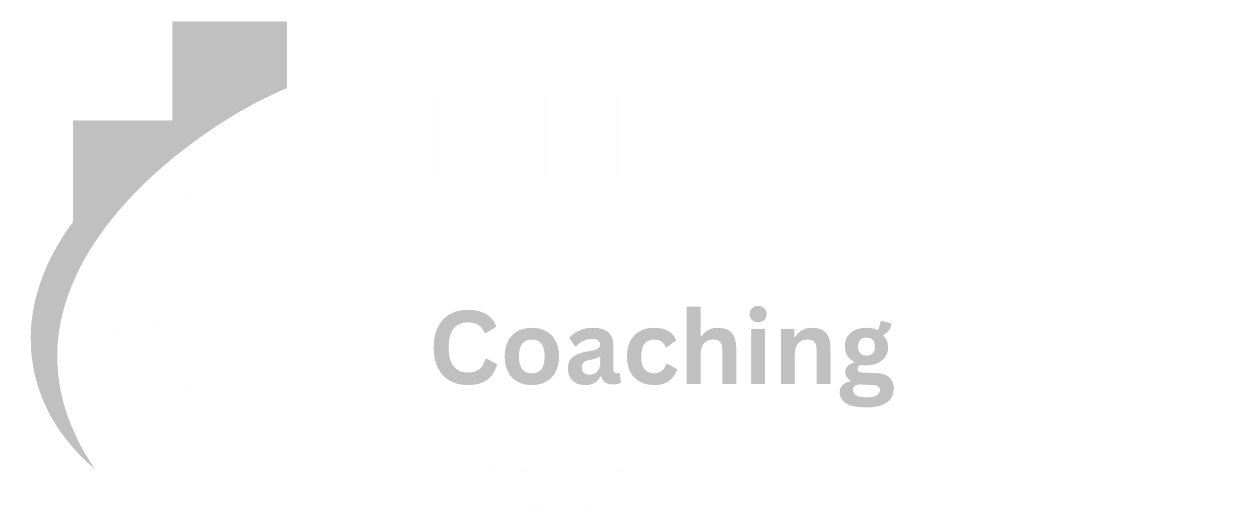 Medical Sales Coaching logo with a medical cross and sweeping arcs